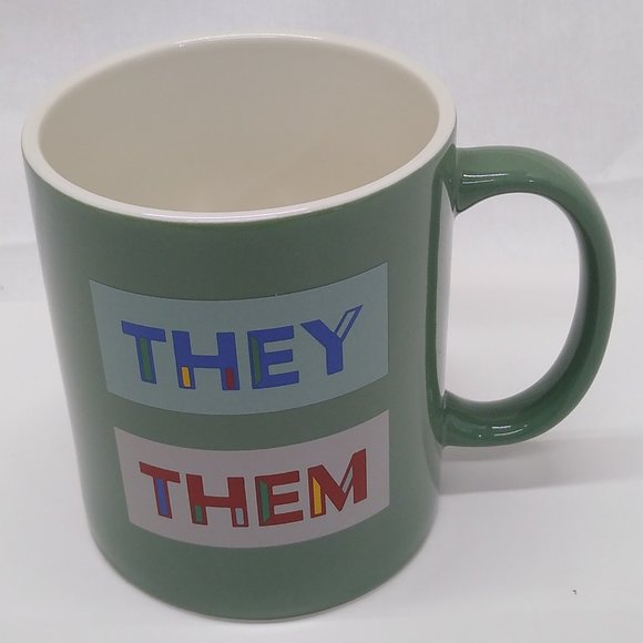 They / Them Room Essentials Stoneware Coffee Tea Cup Mug Blk Dishwasher Safe NWT - Picture 1 of 5